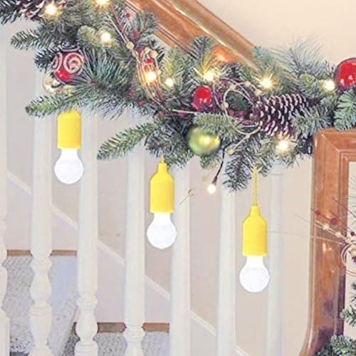 StaZamor 4PCS Portable Hanging Battery Operated LED Pull Cord Light Bulb, Camping Lamp for Party, Weddings, Festivals, Child Room Decoration (Not Included) — view 4
