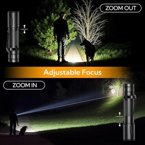 GEARLITE Torch Rechargeable 2 Pack, 2000LM Super Bright Torch with Clip — view 3
