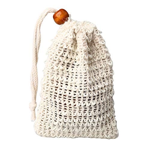 5 Pack Sisal Soap Bags With Drawstring, Exfoliating Soap Saver Pouches — view 2