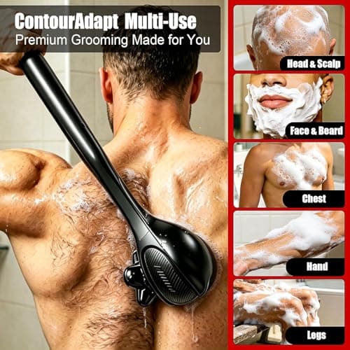 Back Shaver for Men, Rechargeable Electric Back Shaver with Long Handle — view 3