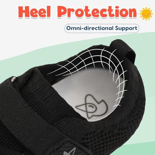 JOINFREE Kids Barefoot Shoes Boys Girls Wide Fit Trainers Lightweight Non Slip Zero Drop Sneakers for Toddler Little Big Kids Breathable Walking Shoes for School & Outdoor Black UK Child 8 — view 6