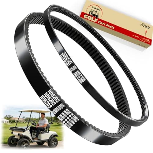Roykaw Club Car DS Precedent Drive Belt and Starter Generator Belt Kit Fit Golf Cart DS 1997-UP and Precedent 2004-UP, Replace 101916701, 1016203