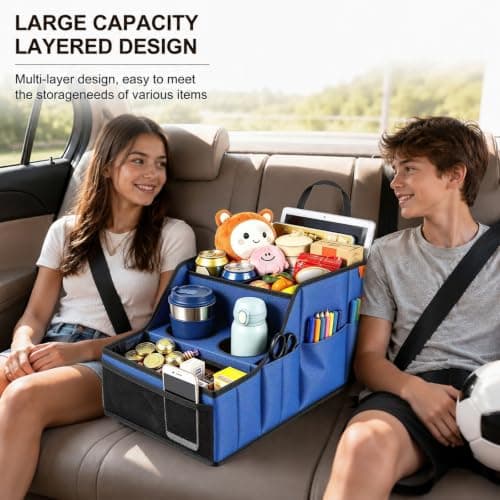 LLPHOACI Car Seat Organiser Van Organiser Front Back Seat Storage — view 2