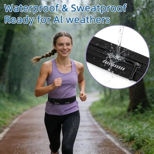 YANJINGSHE Running Belt, Waist Bag, Ultra-Thin, Fits up to 7-inch Phones — view 5