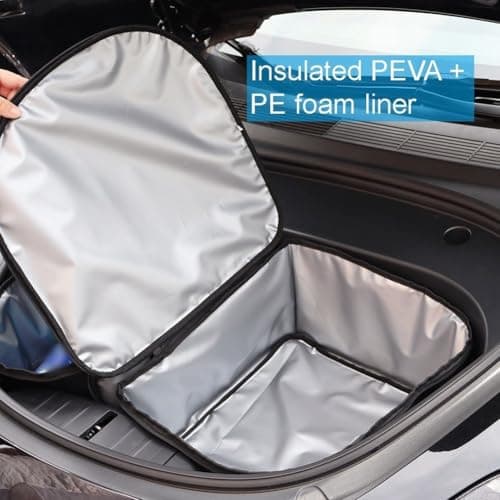 MKTOLHUS Frunk Cooler Organizer 2-Pack with Insulated 600D Oxford Fabric and Zippered Lid for Tesla Model 3 2020-2026, Front Trunk Storage Bags for Picnics Road Trips — view 4
