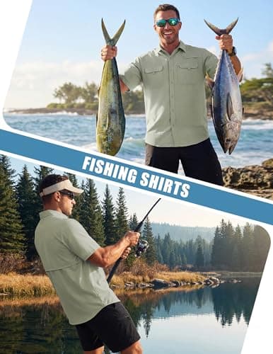 Men's UV Protection Short Sleeve Shirt UPF 50+ Cooling Quick Dry Hiking M — view 2
