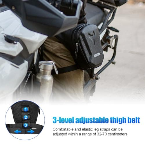 YYTECH Motorcycle Leg Bag with LegStrap, Drop Leg Bag, Motorcycle Thigh Bags for Men Women, Multifunctional Waist Pack, EVA Hardshell Durable Hiking Waist Pack for Cycling, Riding, Running, Traveling — view 6