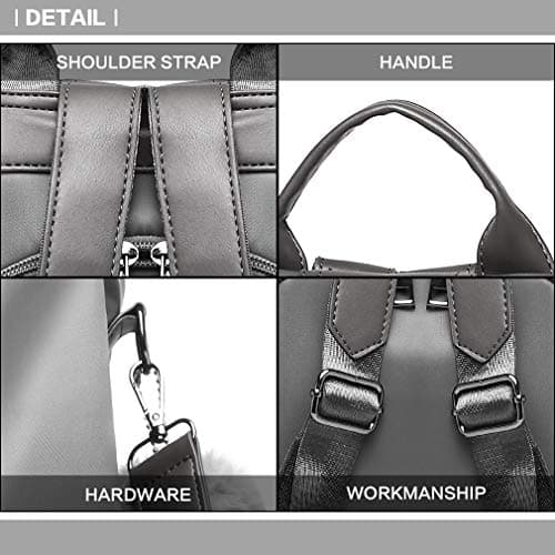 Miss Lulu Backpack Womens, Anti-Theft PU Rucksack Bags for Ladies — view 4