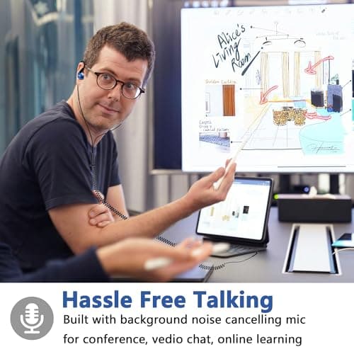 MOXKING TV Headphones with 16FT Long Cord, Wired Earphones with 3.5mm Jack — view 4
