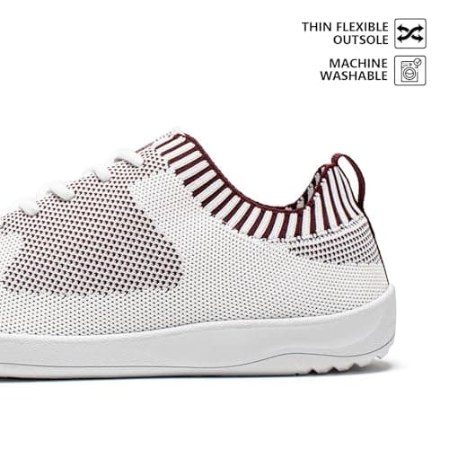 HOBIBEAR Women Barefoot Shoes Men Wide Toe Box Trail Running Mesh Trainers Breathable Comfortable Zero Drop Sole Minimalist for Outdoor Casual Daily Gym Travel Training Walking Red 6 — view 4