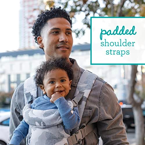Infantino Flip Advanced 4-in-1 Baby Carrier - Ergonomic, Convertible, Face-in and Face-Out Front and Back Baby Carrier Newborn to Toddler 3.6-14.5 kg, Blue Camo — view 6