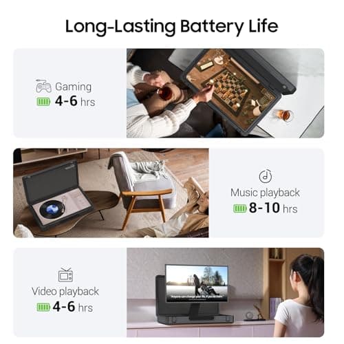 apolosign packgo 27 inch Portable Entertainment System, Compact Suitcase Design, Smart TV, Android OS, 3D Bluetooth Speakers, Built-in 6H Battery, Briefcase Screen, Perfect for — view 3