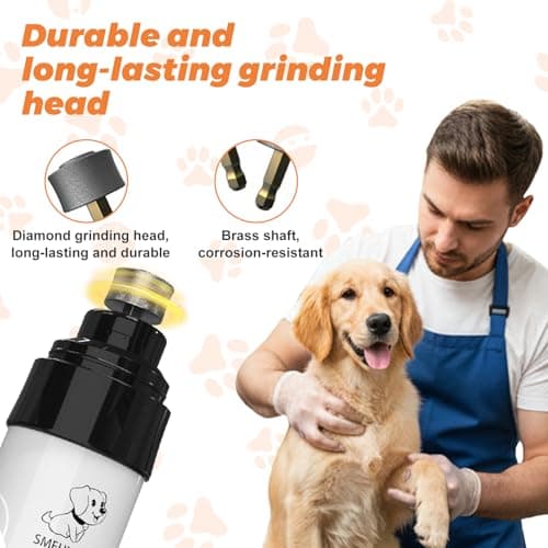 Dog Nail Grinders – Cordless Electric Pet Nail Trimmer, Silent USB Rechargeable Dog Claw Grinder with Diamond Bit, Low-Noise Nails Clippers & File Trimmer for Dogs & Cats, Home & Travel Grooming — view 4
