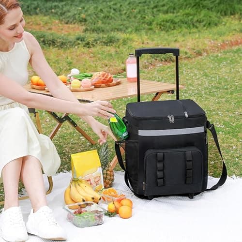 Rolling Cooler Bag Insulated Leakproof Ice Chest — view 5