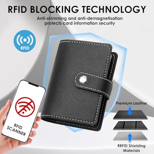 teashow PU Leather Credit Card Holder Wallet Travel Business Card Case — view 2