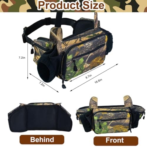 Camo Hunting Fanny Pack with Handwarmer, Waterproof Camouflage Waist Pack — view 2