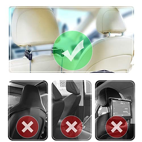 Xergur 2 in 1 Car Steering Wheel Tray/Back Seat Headrest Tray for Eating Food Drink and Writing Laptop Work, Black Car Desk — view 4