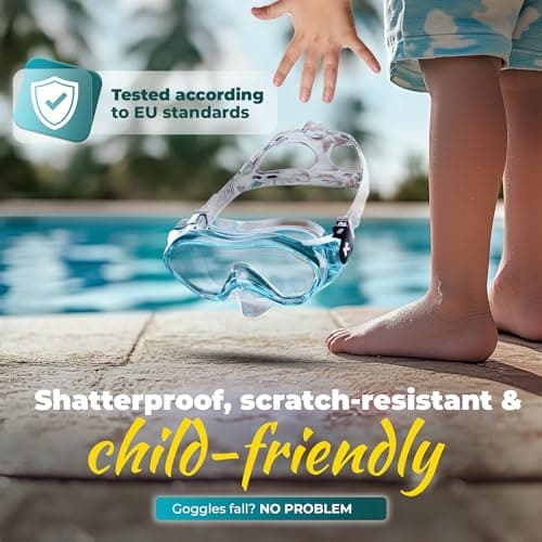 KIDVERSE Kids snorkel mask age 5 to 15 - Snorkel mask kids - Diving goggles with fabric or silicone strap - Snorkelmask set — view 5