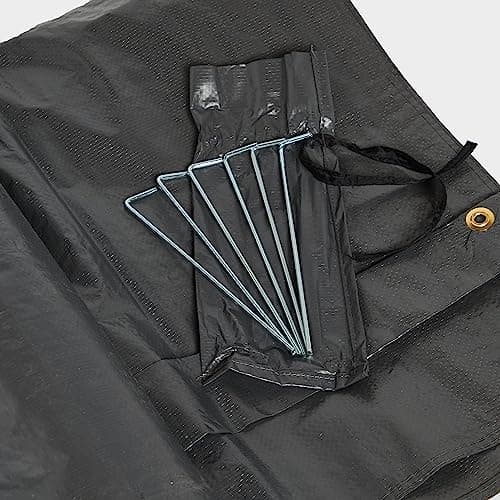 Hi-Gear Hampton 4 Person Tent Footprint, Prolongs the Life of your Tent, Groundsheet Protector, Tent Accessories, Festival Essentials, Camping Accessories, Camping Equipment, Grey, Black, One Size — view 3