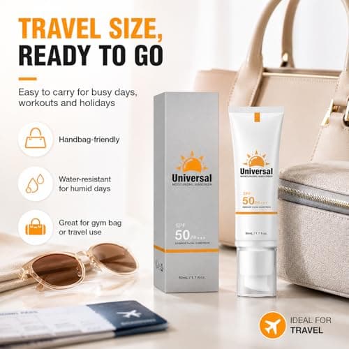 Tinted Moisturiser with Spf 50 - Tinted Sunscreen for Face - Natural Tone Sunscreen - Lightweight Non-greasy Sheer Coverage Face Cream - Travel Size Skin Tint for Daily Makeup Even Skin Tone — view 6