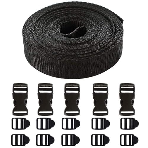 Zythrem 5M Nylon Webbing Strap 20mm Webbing Straps for Bags and Buckles