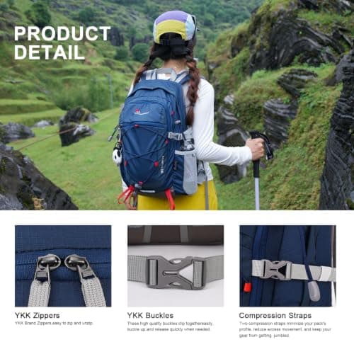 MOUNTAINTOP 20L Hiking Backpack Lightweight Rucksack for Men Women — view 4