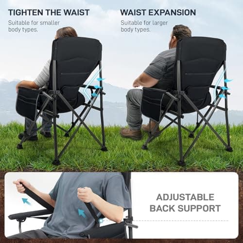 EVER ADVANCED Oversized Camping Chair for Adults with Lumbar Support, — view 4
