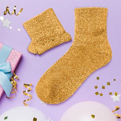 2026 Women's Solid Colour Socks, Everyday Travel Choice, Easy Wardrobe Pairing, Casual Seasonal Essential, Comfortable Daily Styling, for Wear, Gold, Size One — view 3