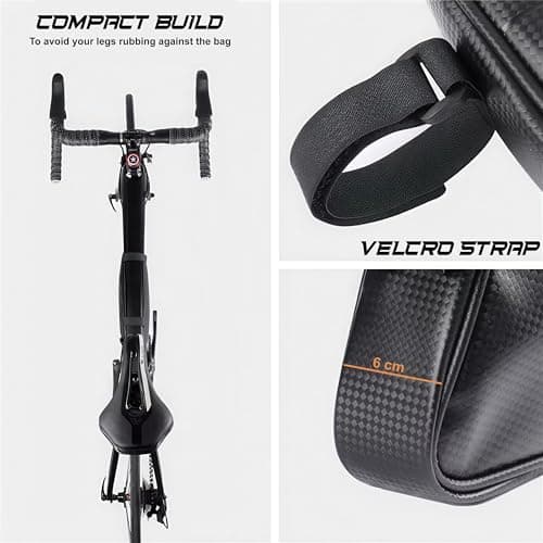 Byking Bike Bag, Cycling Waterproof Bike Frame Bags, Ebike Battery Bag Strap-On Saddle Pouch Panniers Storage Tube Bicycle Pouch for MTB, Road and Hybrid Bikes. Phone, Wallet Tool Cycle Storage Sack. — view 2