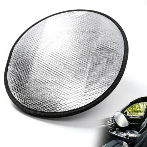 Car Steering Wheel Sun Shade Cover, Steering Wheel Covers for Heat | Folding Sunshade Wrap,Round Heat Reflective Shield For Summer Automotive SUV RV Truck Travel Camping
