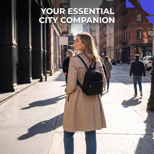 Dooaqiin Small Backpack for Women, Mini Rucksack Compact Daypack, Lightweight Black Backpack with Multiple Pockets, Adjustable Straps for Daily Use, Travel, and Commuting — view 4