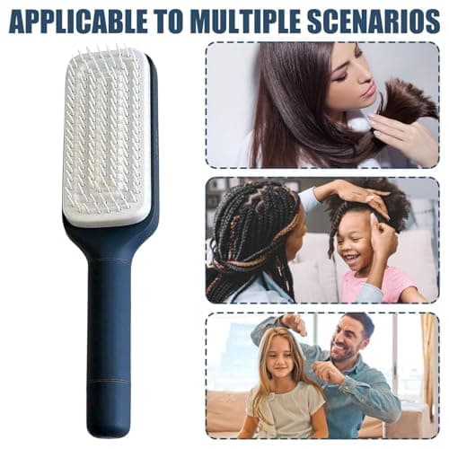 Anti-Static Hair Brush Rotating Handle Portable Anti-Static Easy Clean Comb — view 6
