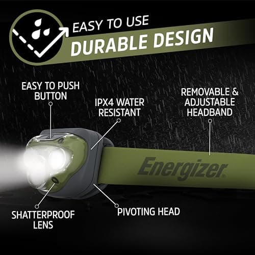 Energizer Vision HD+ 260 Lumen Head Torch, Super Bright LED, 7 Modes — view 3