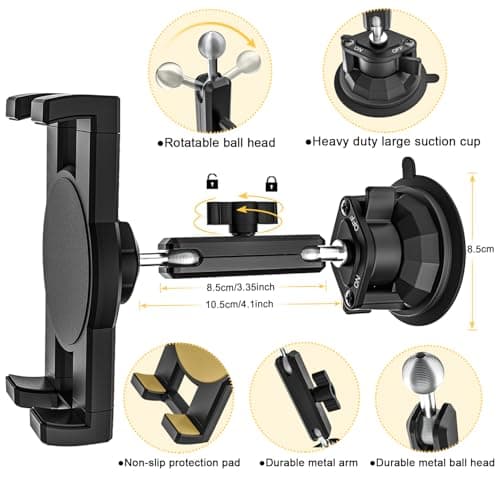 Ultra-Durable Car Tablet Mount with Powerful Suction Cup for 4-13" Device — view 6