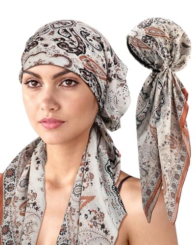 Mesovor Pretied Bamboo Turban Chemo Headwear for Women Hair Loss Bandanas