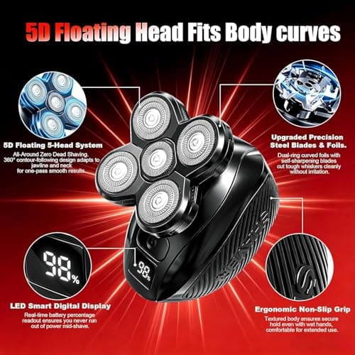Back Shaver for Men, Rechargeable Electric Back Shaver with Long Handle — view 4