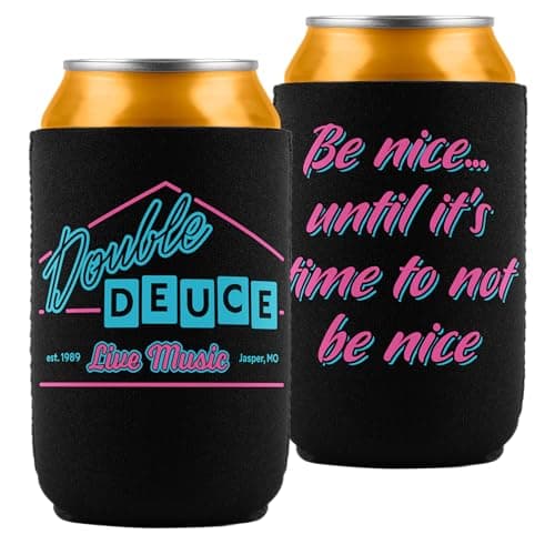 Road House Double Deuce Logo Retro 80s Insulated Can Cooler (Single)