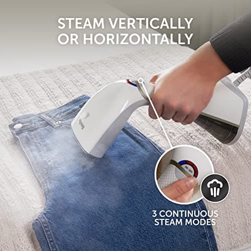 Breville EliteTEMP Handheld Garment Steamer | Horizontal & Vertical Clothes Steamer for Home & Travel | 1500W | Fast Heat Up | White & Gold — view 5