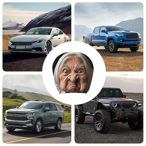 Headrest Covers for Cars 2 Pieces Granny Face — view 4