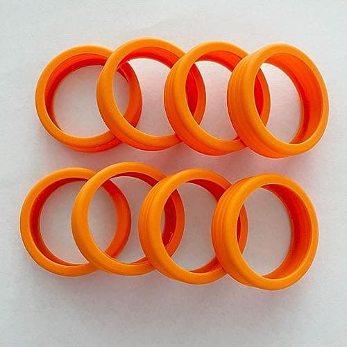 ZhaoCo Luggage Suitcase Wheels Cover, Orange, 8 Pack — view 2