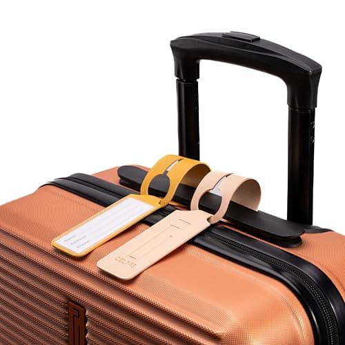 CELIMS - Suitcase Tag | Durable Luggage Name Holder | Luggage Tag | Travel Suitcase Accessory | Beige — view 4