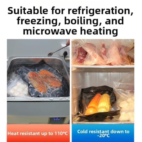 FACAIIO PE+PA Coextruded for Vacuum Sealer Bags Roll Black Textured Nylon High Strength Compression Storage Seasonal Clothes Bedding Moisture Resistant — view 4