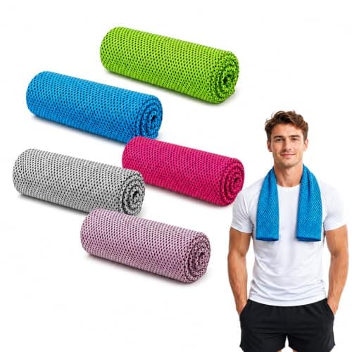 ILOVMUP 5PCS Quick Drying and Cooling Towels, Breathable Fibre for Sports