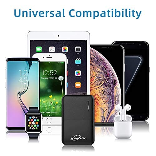 Mini Power Bank 10000mah, Portable Charger External Phone Battery Packs Dual Ports High Speed 2.4 A Powerpack Compatible for Huawei iPhone iPad Samsung Galaxy Nintendo Switch and Tablets (Black) — view 6