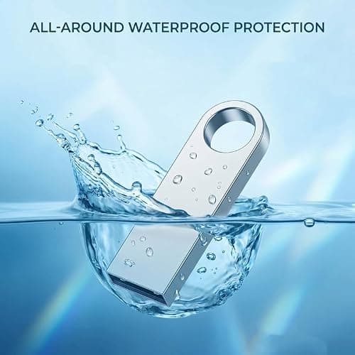 10 Pack 4GB Silver Metal USB Flash Drive, Thumb Drive, USB 2.0, Waterproof — view 6