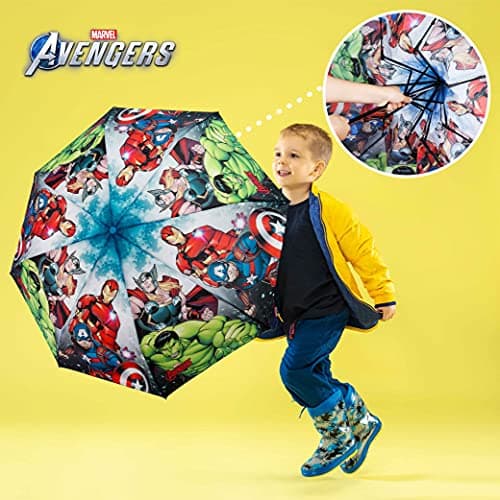 BONNYCO Kids Umbrella Windproof Strong, Avengers. Compact Umbrella Kids for Bag, Backpack or Travel. Folding Brolly with Reinforced Structure, Mini Pocket Brolly. Original Gifts for Boys Avengers — view 6