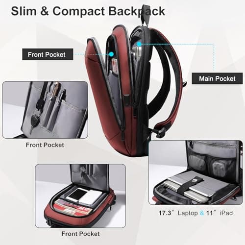 HEROIC KNIGHT Slim Laptop Backpack, Fits 17.3 Inch — view 3