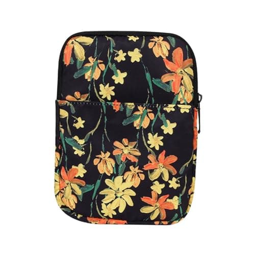 6-7 Inch Waterproof K-le-Sleeve Protective Pouch Black Orchid Pattern