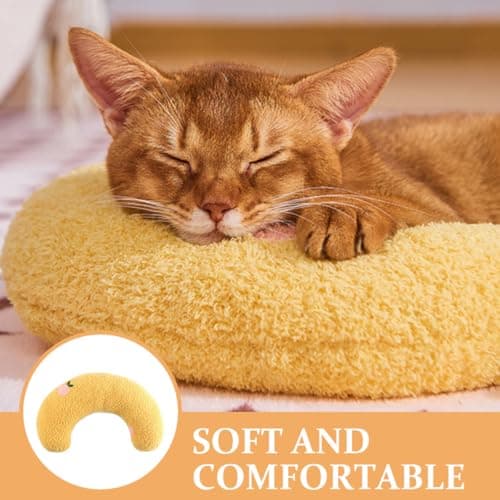 HOMOCONO 2pcs Cat Pillow U Shaped Washable Neck Support Pillow — view 4