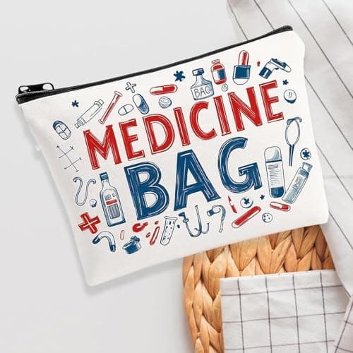 Portable Travel Medicine Bag - 22 x 18cm Large Medication Organizer Pouch - Water-Resistant Zipper Bag for Pills, Nursing Supplies & First Aid Essentials - Daily Medical Storage Pouch for Home & Trave — view 3